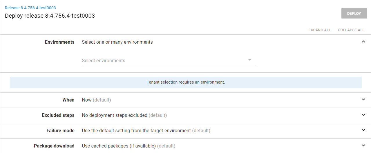 Pressing Deploy Button Step